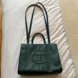 Teller Medium Dark Olive Shopping Bag